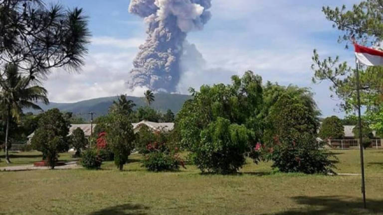 Indonesia's Mount Soputan erupts on tsunami-hit island
