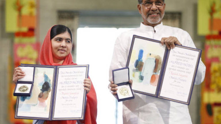 Malala, Satyarthi receive Nobel Peace Prize