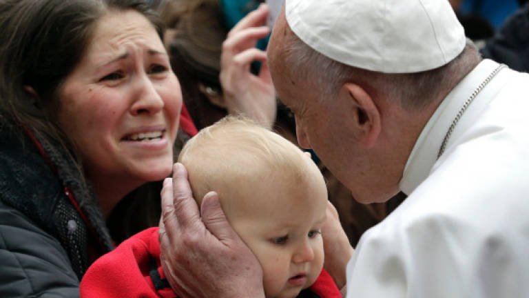 Pope greets Catholics in secular Sweden