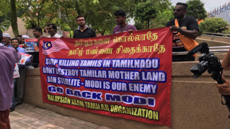 50 protest against official visit by Modi
