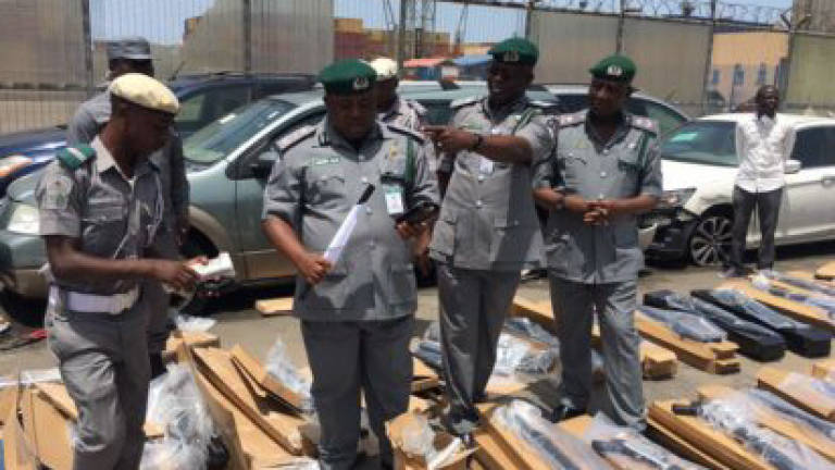Nigeria seizes illegal arms shipment