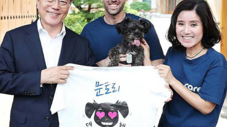 Out of the doghouse: S. Korea's Moon adopts abused pooch