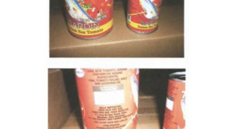MOH recalls 2 canned sardine products from China