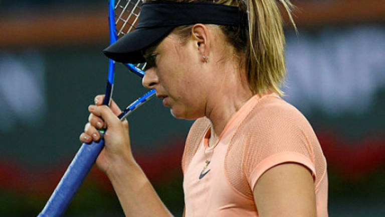 Sharapova crashes out of Indian Wells