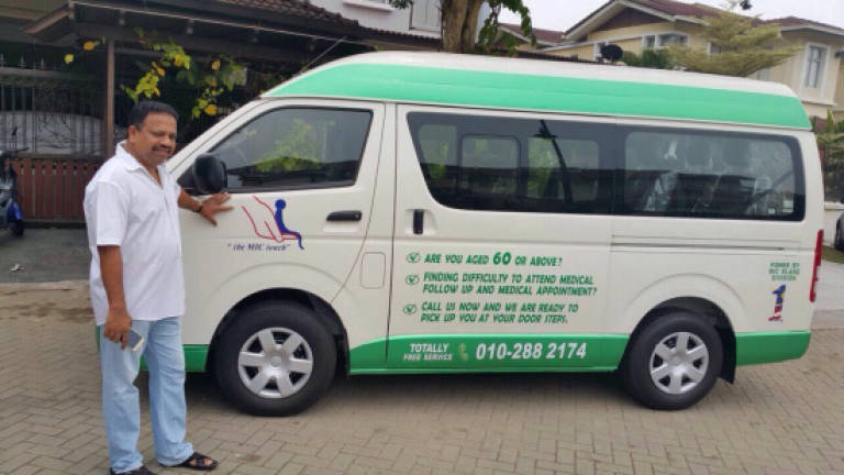 Free van service to ferry elderly to hospital