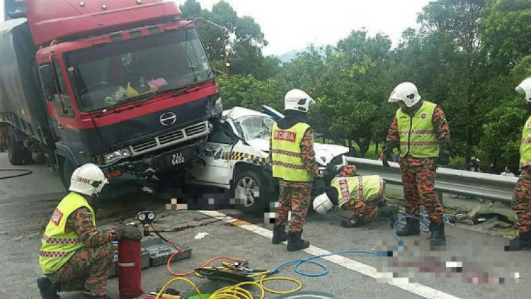 College student dies after lorry rams into two vehicles on highway shoulder