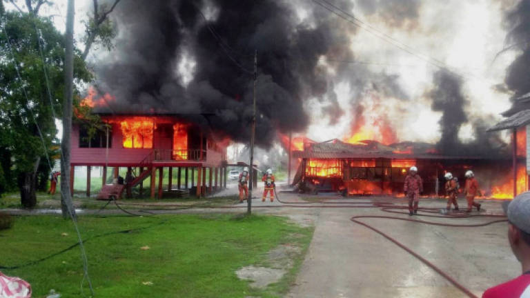 Four families made homeless in Labuan after fire razes their houses