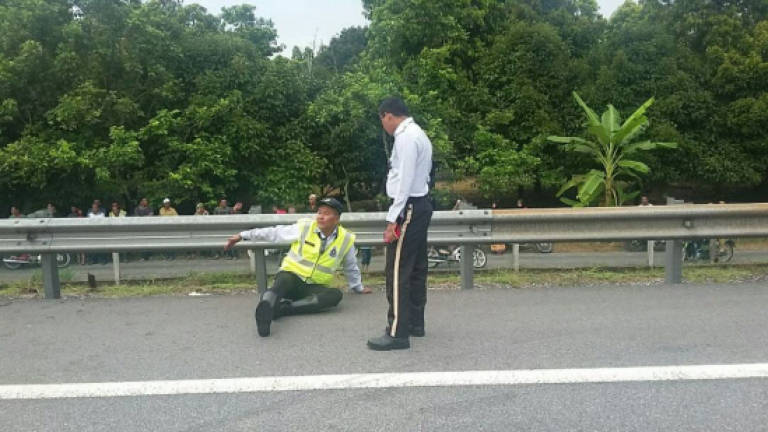 College student dies after lorry rams into two vehicles on highway shoulder