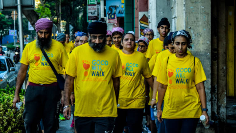 Social movement arrange series of walks to help the needy