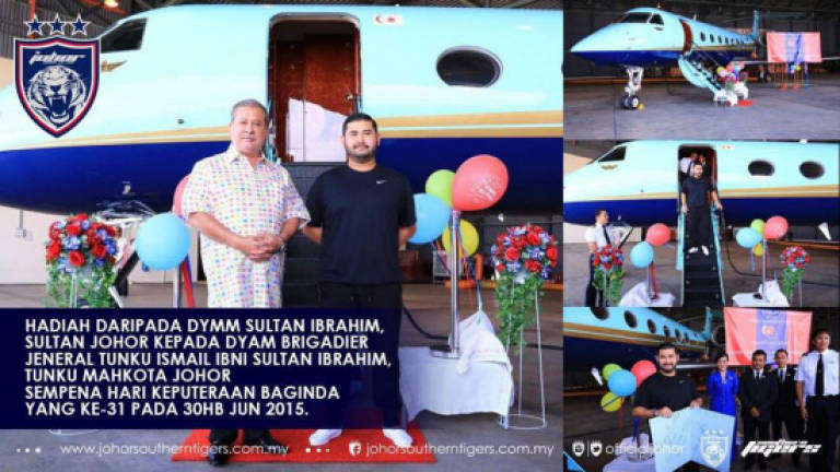 Johor crown prince gets a jet for his birthday