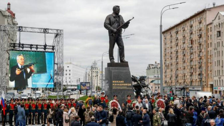 Russia unveils statue of AK-47 inventor Kalashnikov
