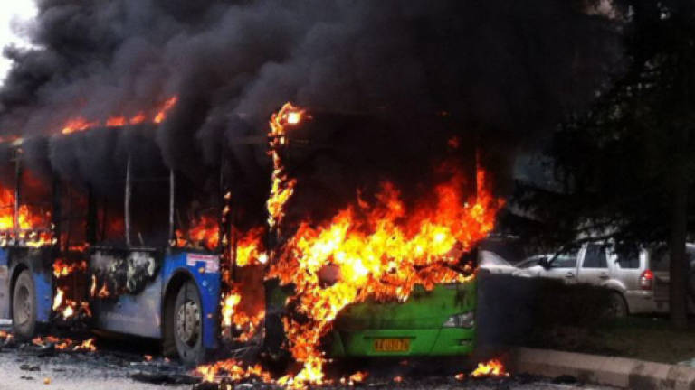 Fire destroys four factory buses, causing RM1 million loss