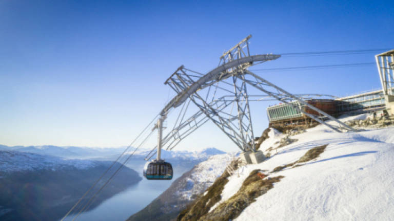 Norway's newest attraction billed as one of the steepest cable cars in the world (Video)