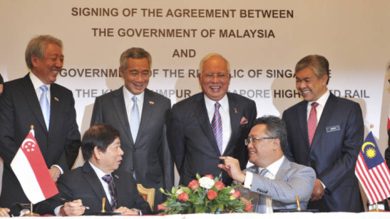 Malaysia, Singapore ink high-speed rail project