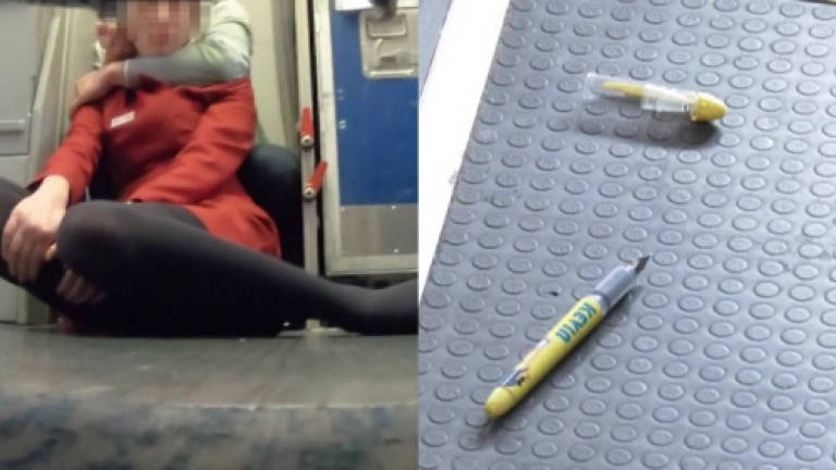 (Video) Mentally ill man holds flight attendant hostage with pen
