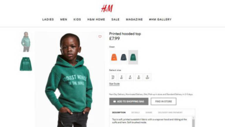 Outrage over H&amp;M monkey hoodie