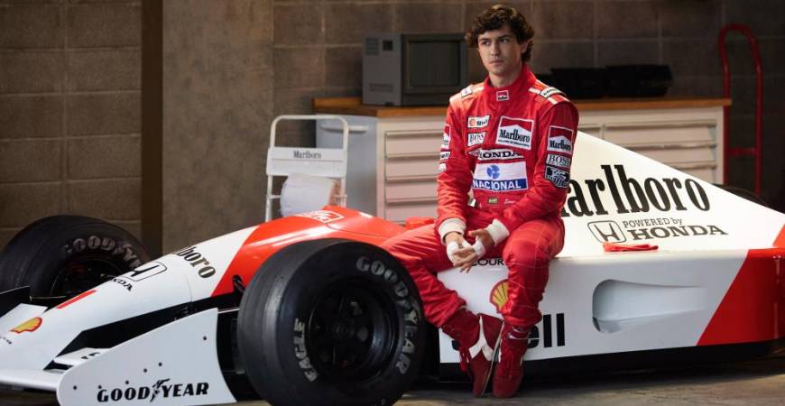 Leone portrays the legendary Brazilian world champion and motorsport legend Senna.