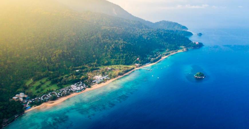 Berjaya Tioman Resort sits on a 200-acre plot of land on Tioman Island.