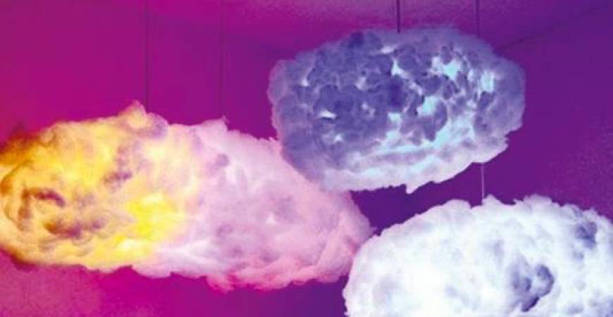 Fluffy colorful clouds for your room.