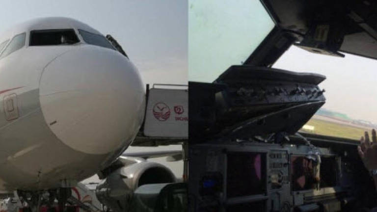 Plane makes emergency landing after cockpit windshield gets ripped away