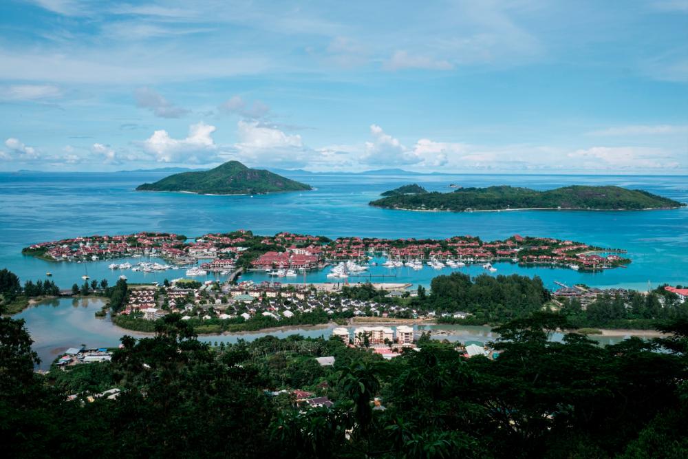 Eden islands, an artificial island of a luxurious residential marina in Mahe island © Yasuyoshi CHIBA / AFP