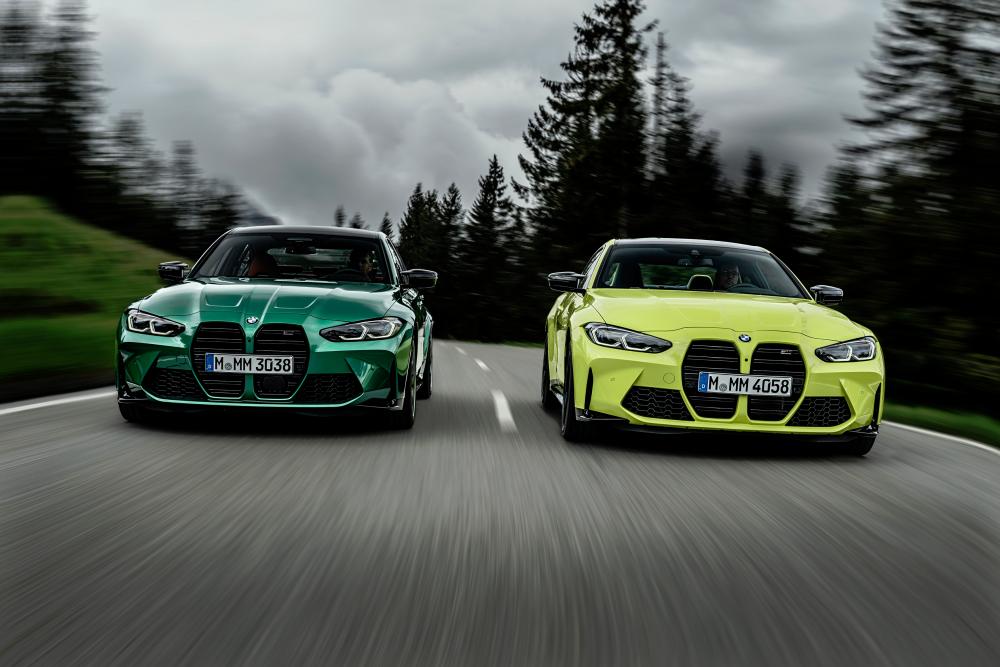 All-new BMW M3 Competition (left) and all-new BMW M4 Competition.