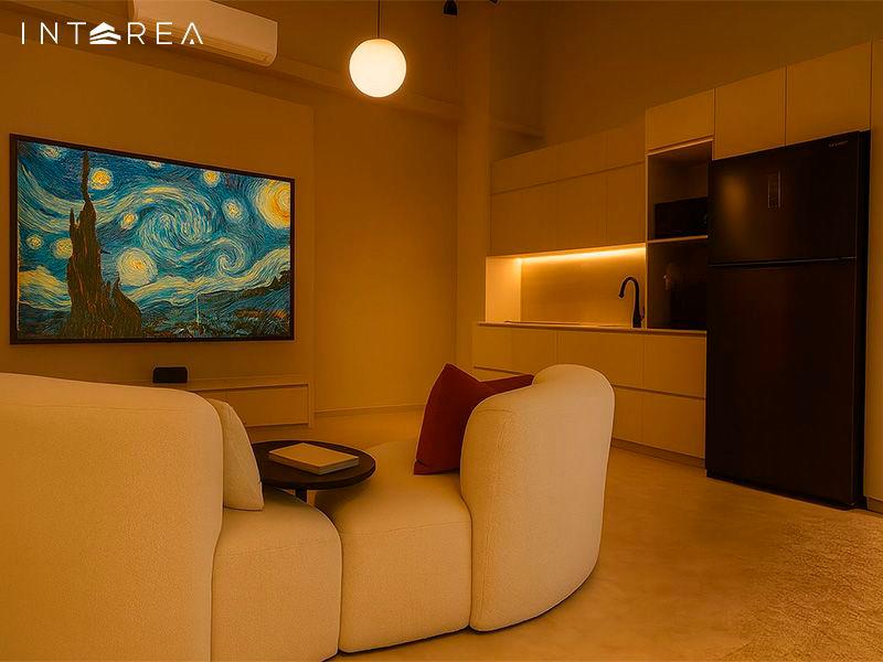 Cozy modern living room Designed by Interea Pte Ltd