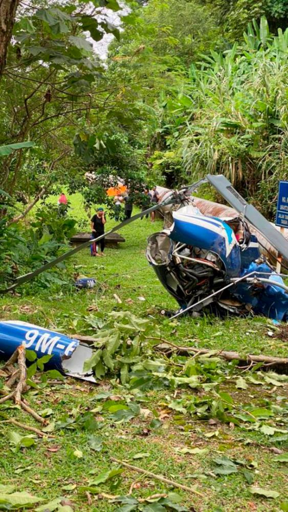 Two helicopters crashed in Taman Melawati, Two dead
