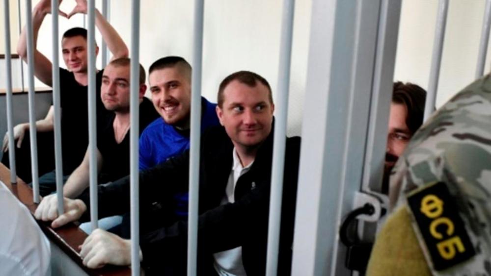 In the cramped courtroom, the sailors, who have described themselves as ‘prisoners of war’, were held in a metal-barred cage reserved for defendants. — AFP