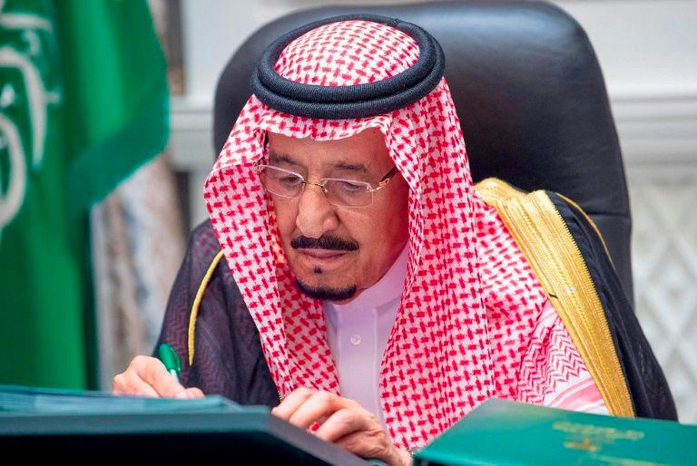 Saudi King Salman, seen here chairing a meeting in July 2020, has criticized Iran before the United Nations. — AFP