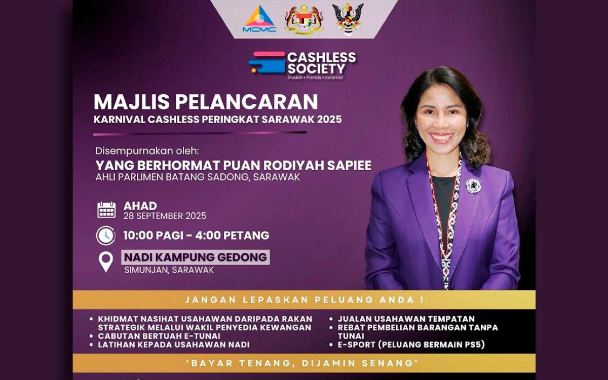 Credit: Sarawak Cashless Society / Facebook via BERNAMA