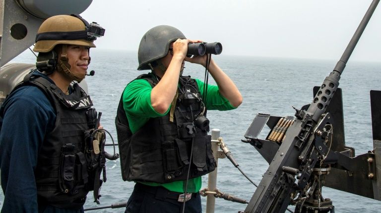 The US Navy is already keeping watch on the Strait of Hormuz and trying to build a coalition of partners to help. — AFP