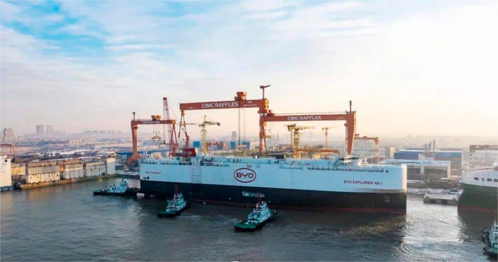 $!BYD Launches First Cargo Ship for Vehicle Exports: The Explorer No. 1