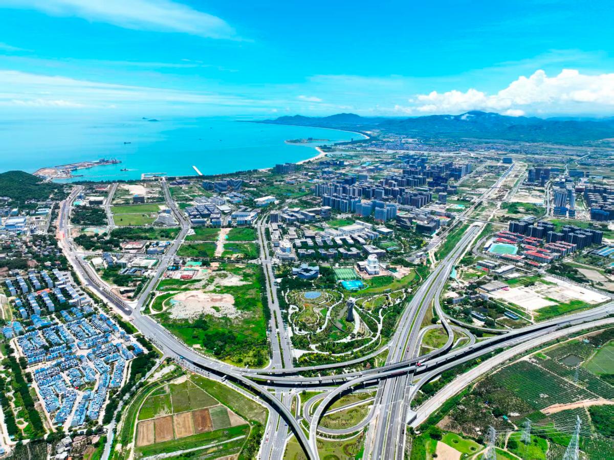 A bird’s-eye view of the Yazhou Bay Science and Technology City, Sanya, China.