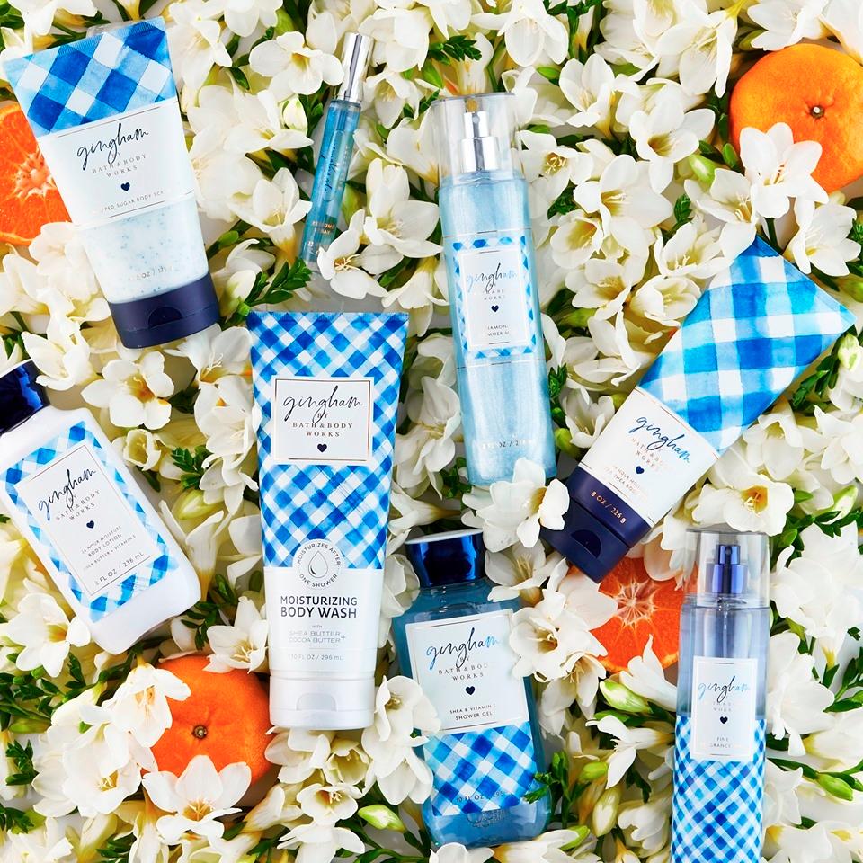 Bath &amp; Body Works Gingham collection.