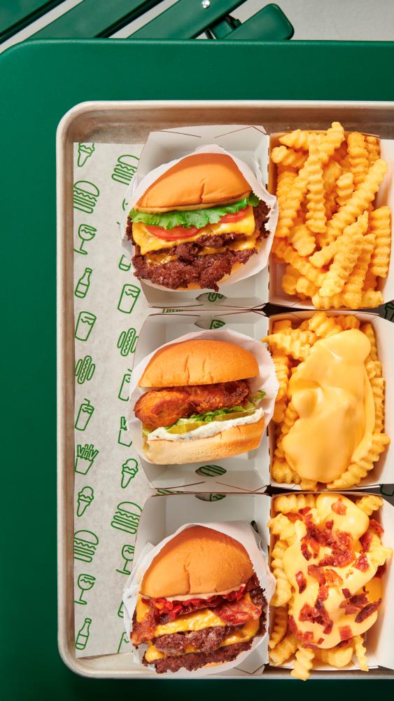 Shake Shack burgers.