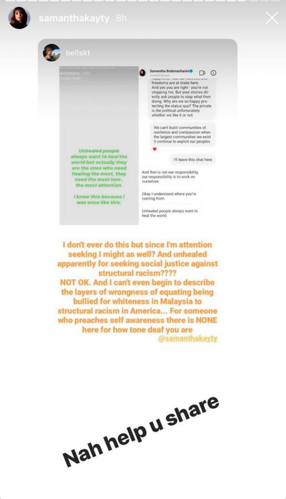 $!Screenshots from Samantha Katie James’ Instagram Stories