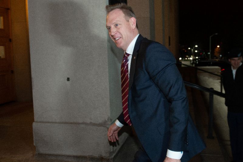 Acting US Defense Secretary Patrick Shanahan arrives at the Pentagon for his first day on the job on Jan 2, 201. — AFP