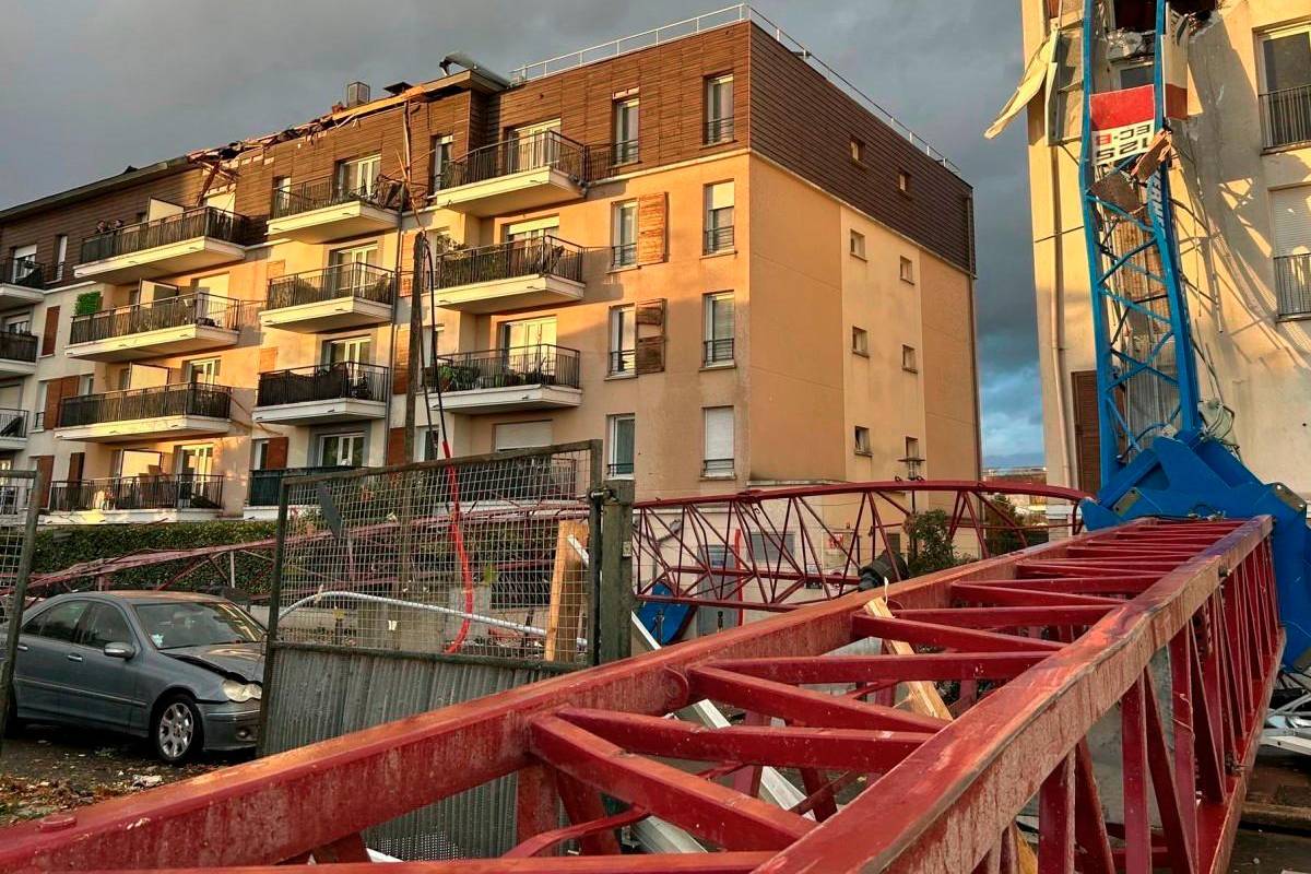 Tornado kills one and injures four near Paris in rare storm