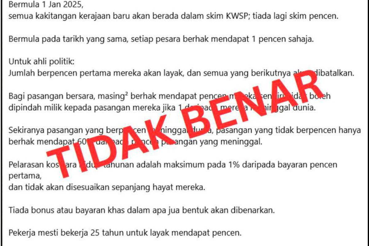 JPA nafi perubahan sistem pencen kerajaan mulai 2025