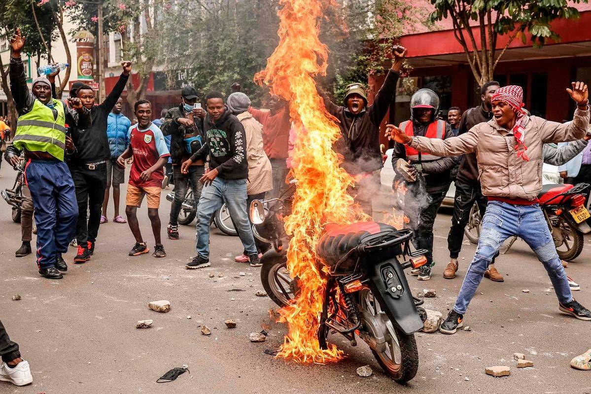 Motorbike-riding ‘goons’ attack Kenya protesters