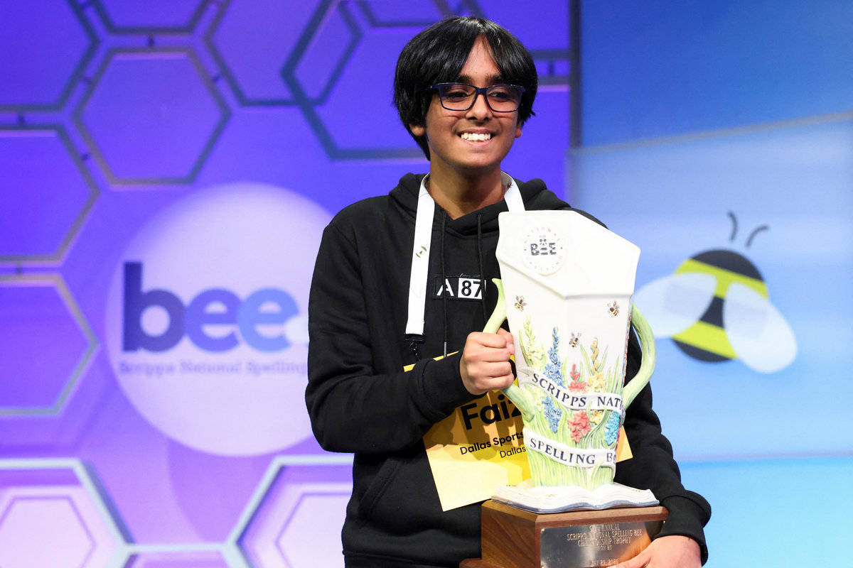Faizan Zaki, 13, crowned US National Spelling Bee champion