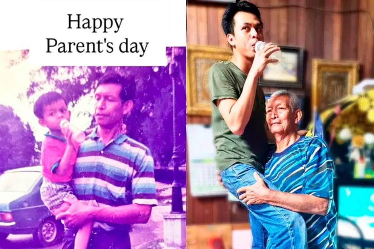 Cherishing moments with mum, dad