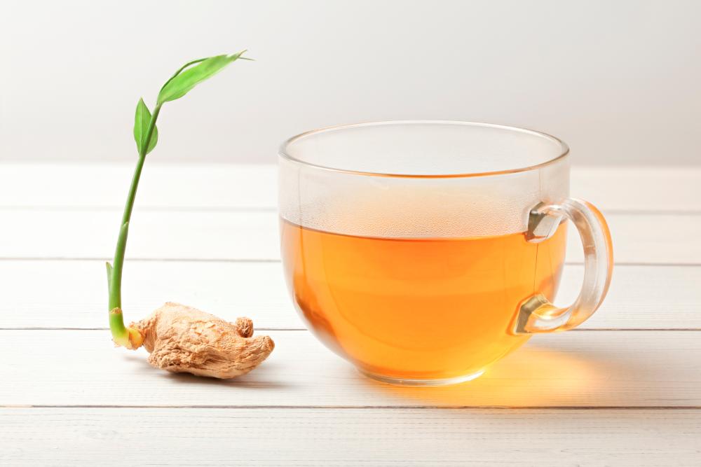 Ginger tea helps reduce gas in the digestive tract. –123RF $!Ginger tea helps reduce gas in the digestive tract. –123RF