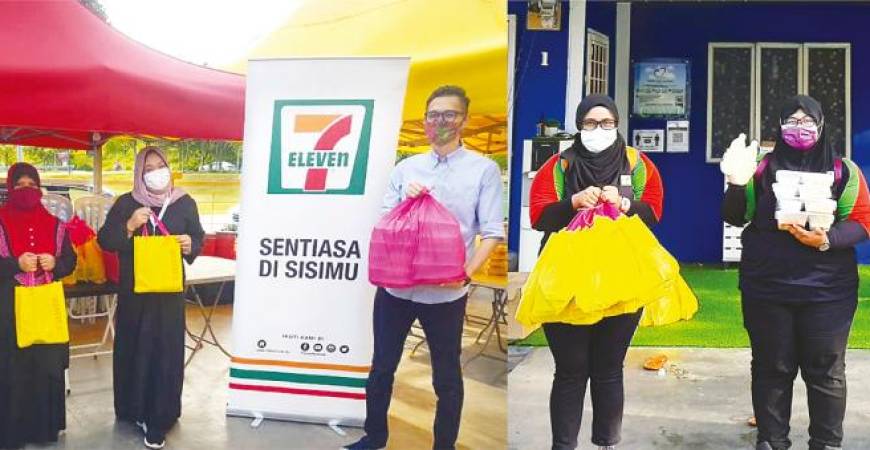 The 7-Eleven Malaysia and NGOHub teams at various homes.