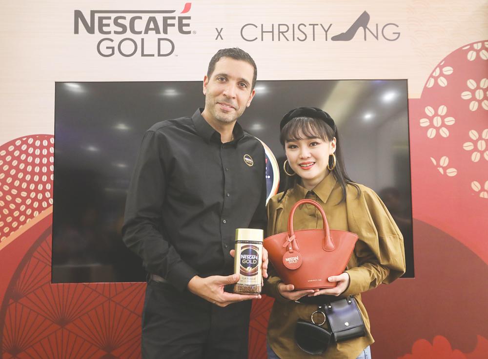 Othman (left) and Ng at the Nescafe Gold x Christy Ng launch.