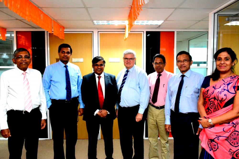 Dr Kingsley Bernard (second from right) with his colleagues at the Sri Lanka Institute of Information Technology.