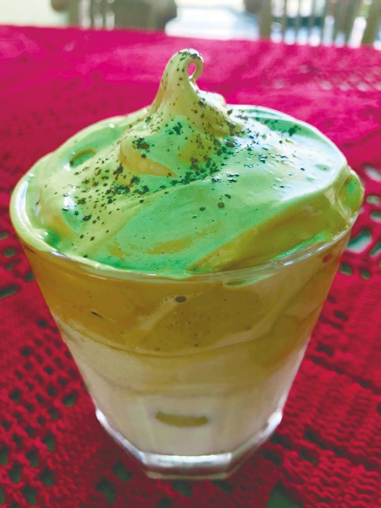 $!Shamini Nair’s frothy concoction. Don’t worry, the green tinge is the result of lighting. – Courtesy of Shamini Nair