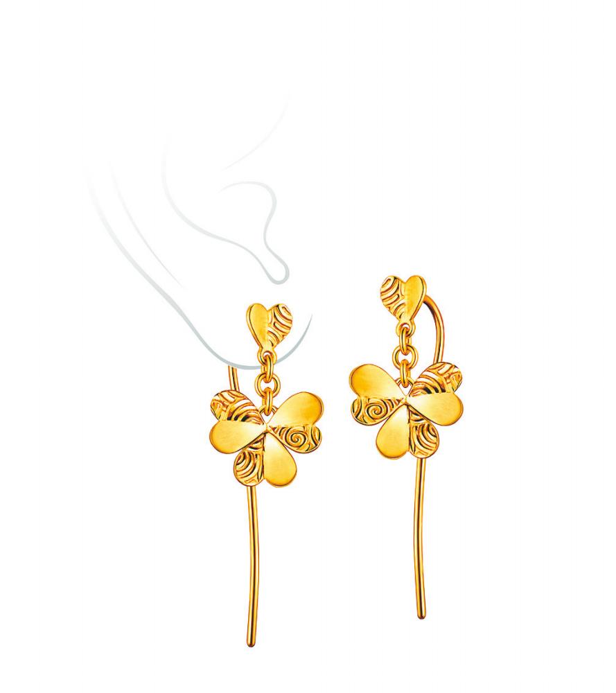 $!A set of 916/22k earrings from the Tranz Love Series collection. – POH KONG