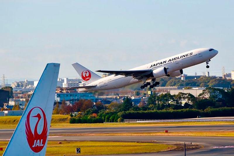 A Japan Airlines aircraft photographed during take-off. Photo: Japan Airlines/X